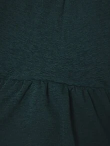 KSTM Áo peplum cổ yếm thanh lịch với phần trước chéo và sau hở có cúc cài, thích hợp cho các buổi tiệc mùa hè. - màu xanh lá - Xem 7