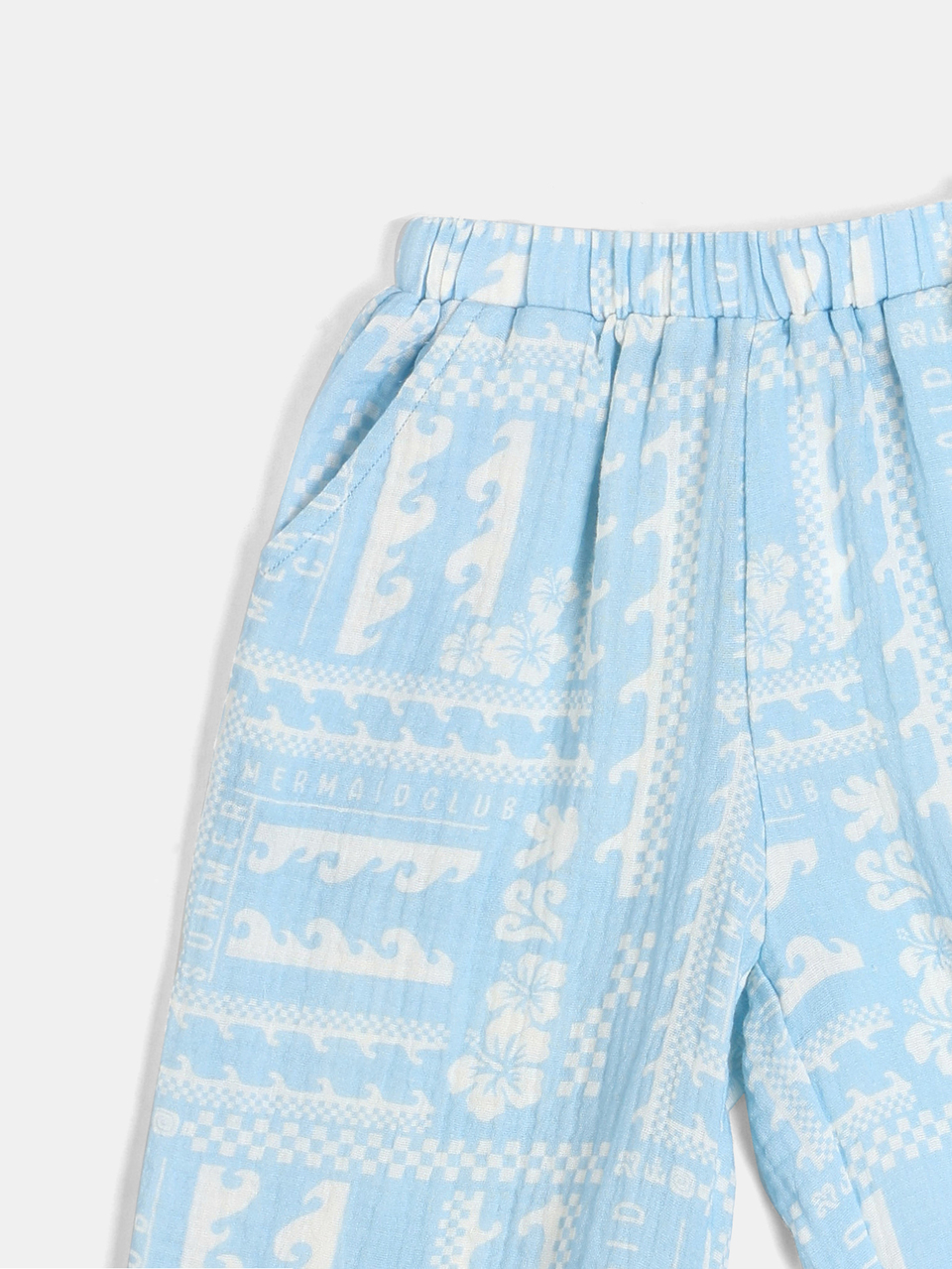 Girls Flower Print Co-Ord Set Sleeveless Textured Crop Top And Wide Leg Ruffle Hem Pants Summer Two-Piece Outfit
