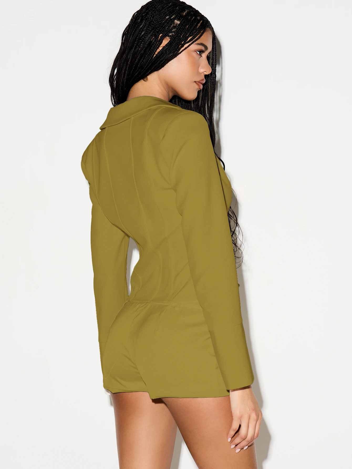 Low Rise Tailored Mini Shorts With Belt Loops