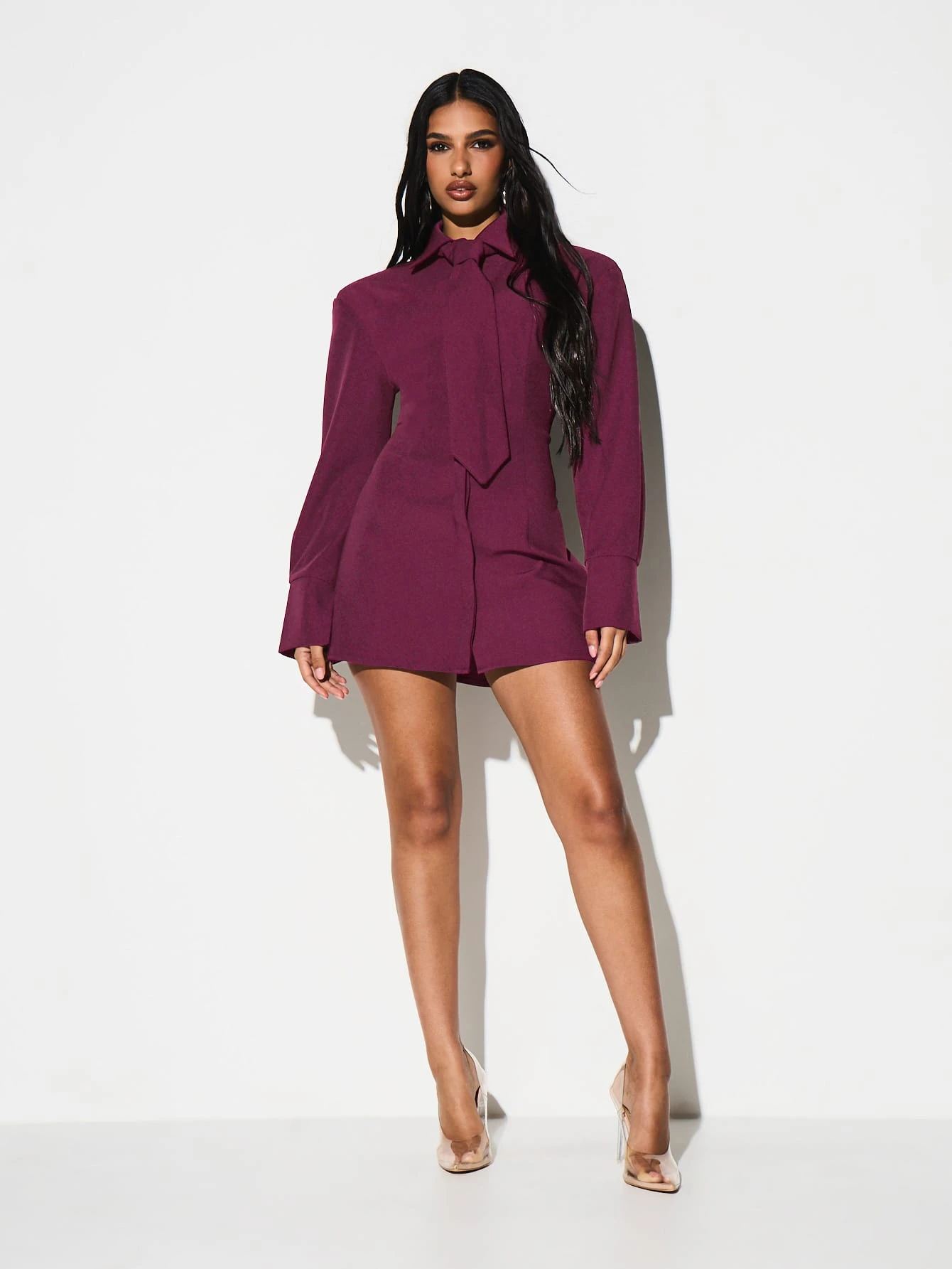 Shirt Mini Dress With Tie And Lace-Up Back