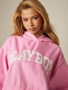 Missguided x Playboy Áo nỉ và áo hoodie nữ - Hồng - Xem 5