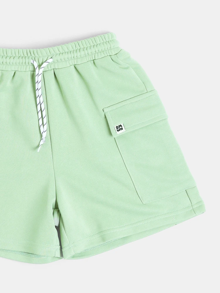 Tween Boys Crew Neck Short Sleeve T-Shirt And Cargo Shorts Co-Ord Set Summer Casual Two-Piece Outfit