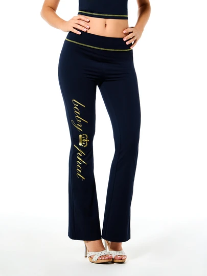 BABYPHAT Jersey Leggings With Gold Foil Logo Print And Contrast Stitching Detail