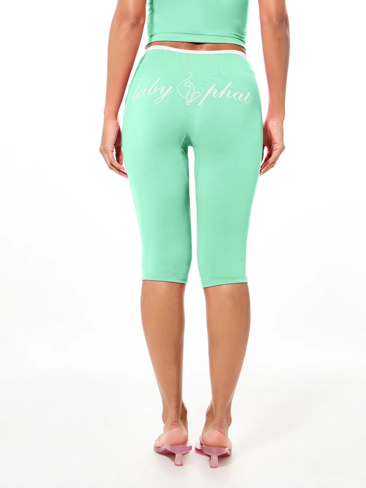 BABYPHAT Jersey Capri Leggings With Tie Waist Detail And Signature Logo Print