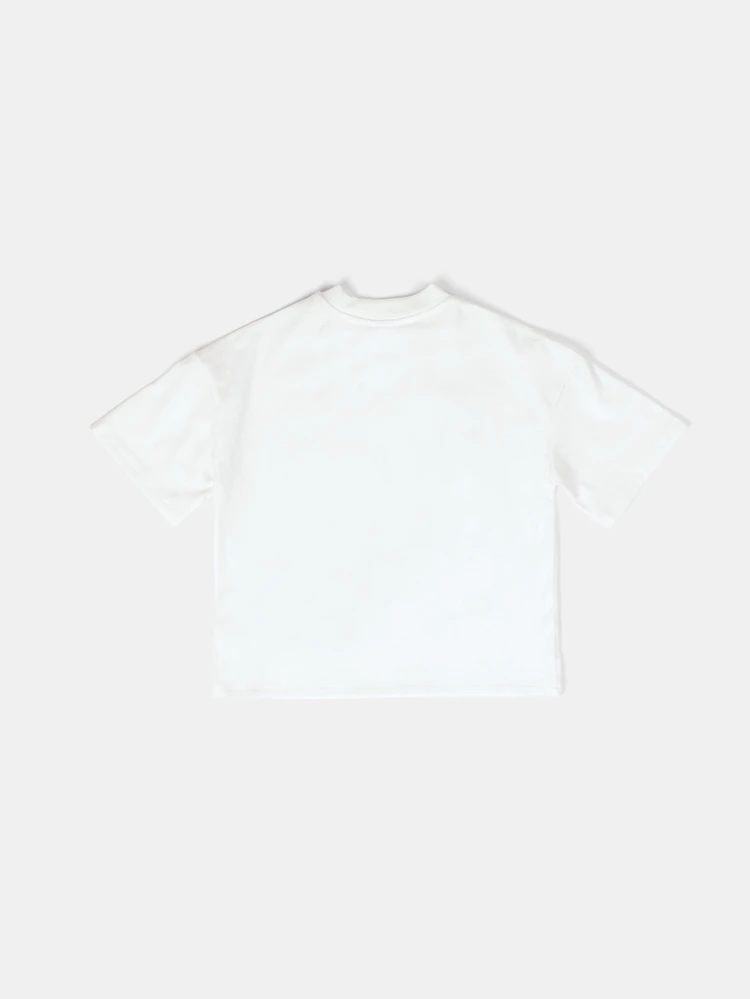 Oversized Jungen T-Shirt mit La Dolce Vita Grafik, Zitronen-Orange Muster und Stehkragen für den Sommer