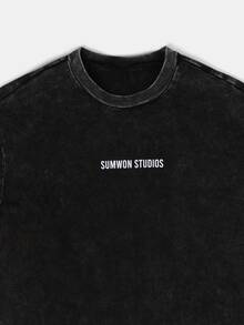 SUMWON Studios United States Of America Graphic Oversized T-Shirt With Back Print Crew Neck Short Sleeve Tween Boys , Fourth Of July - Grey - View 3