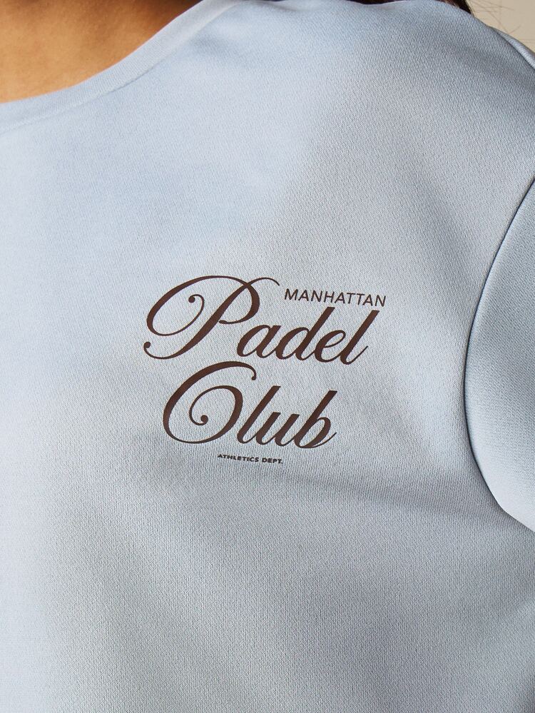 MISSGUIDED Cropped Boxy Tee With Padel Club Print