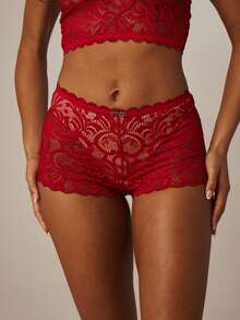 MISSGUIDED Quần short nữ - Đỏ - Xem 1