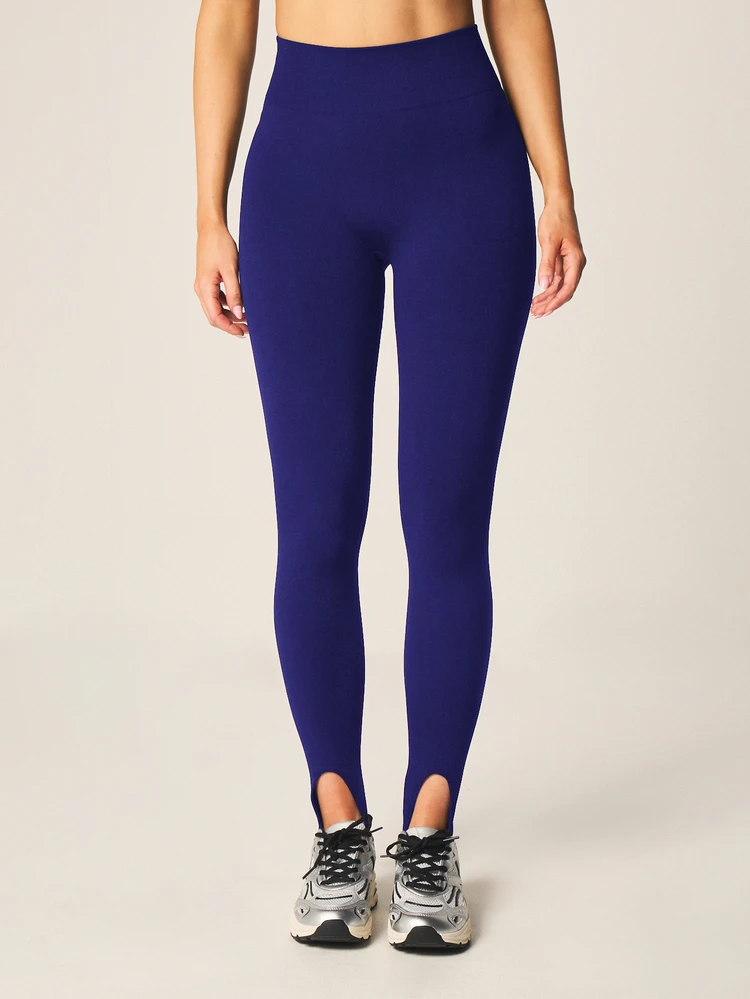 MISSGUIDED High Waist Stirrup Leggings With Seamless Knit Fabric And Ankle Strap Detail For Yoga Pilates