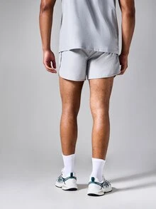 SUMWON Men High Slit Curve Running Shorts With Split Hem Lightweight Athletic Training Summer Sport Shorts - Grey - View 2