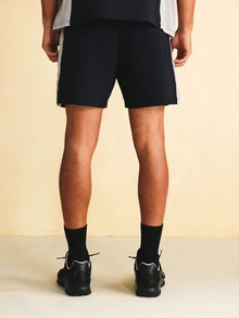 SUMWON Color Block Athletic Shorts With Side Panel Detail And Logo Print For Summer Training - Multicolor - View 2