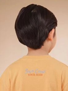 SUMWON Oversized Studios Surf Crew Venice Beach Graphic Co-Ord T-Shirt And Shorts Set For Boys - Orange - View 6