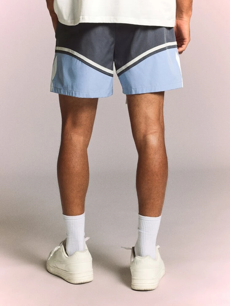 PLAYBOY X SUMWON Bunny Logo Panelled Color Block Shorts With Contrast Taping Detail Summer Casual Holiday Short