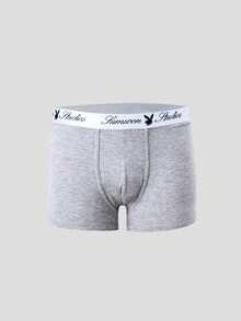 PLAYBOY X SUMWON 4 Pack Studios Mens Boxer Trunks Multicolor Everyday Comfort Underwear With Branded Waistband - Black - View 5