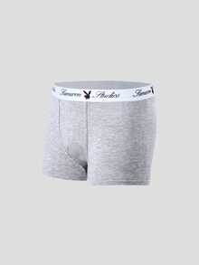 PLAYBOY X SUMWON 4 Pack Studios Mens Boxer Trunks Multicolor Everyday Comfort Underwear With Branded Waistband - Black - View 4