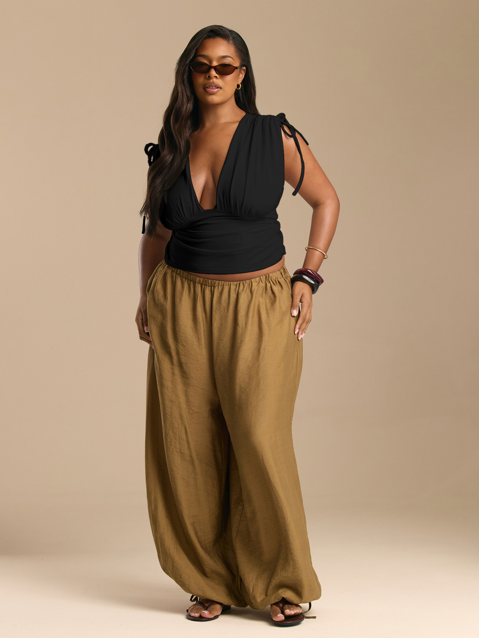 Plus Size Slinky Ruched Shoulder Sleeveless White Top Fall Autumn Winter New Season Trending Elegant Chic White Party Hen Do Bachelorette Travel Ibiza Summer Holiday Vacation Outfit Casual