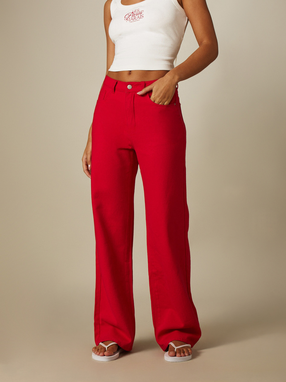 MISSGUIDED Straight Leg Denim Jeans With Classic Five-Pocket Design Mid Rise Full Length Casual Style