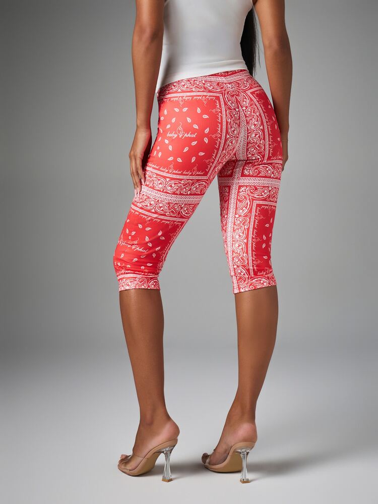 BABYPHAT BANDANA PRINT JERSEY CAPRIS