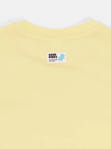 SUMWON Studios Boys Crew Neck Short Sleeve T-Shirt And Casual Shorts Co-Ord Summer Two-Piece Set - Yellow - View 4