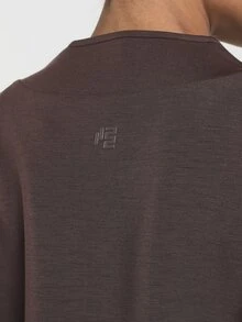 11SKNDS Zip-Up Bomber Sweatshirt With Collarless V-Neckline, Front Patch Pockets, And Silver Zipper Closure For Fall Winter Casual Everyday Wear With Sweat-Wicking & Buttery-Soft, For Gym Workout Fitness, Running, Training & Hy-Rox - Brown - View 5