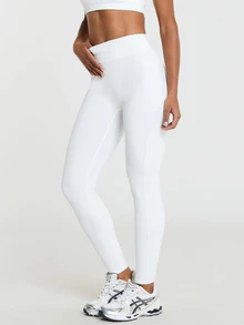 11SKNDS Högmidjade långa leggings med slät komprimerande passform för vardagligt avslappnat bruk, fukttransporterande, stretchiga, smörmjuka, med magkontroll, skulpterande passform och rumplyft, för gym, träning, fitness, yoga, pilatesstudio, löpning, träning och Hy-Rox - Vitt - Visa 1