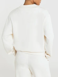 11SKNDS Zip-Up Bomber Sweatshirt With Ribbed Hem, Front Patch Pockets, Tonal Logo Detail, Casual Everyday Layering Essential Fall Winter With Sweat-Wicking & Buttery-Soft, For Gym Workout Fitness, Running, Training & Hy-Rox - Apricot - View 2