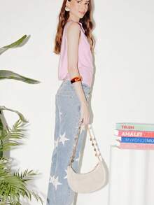 Pimkie Edition Women's Top, Button Detail, Short Sleeve, Regular Fit, Casual Everyday Wear - Pink - View 3