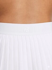 11SKNDS Pleated Mini Tennis Skirt With Elastic Waistband - Flowy A-Line Skort For Court And Casual Wear - White - View 5