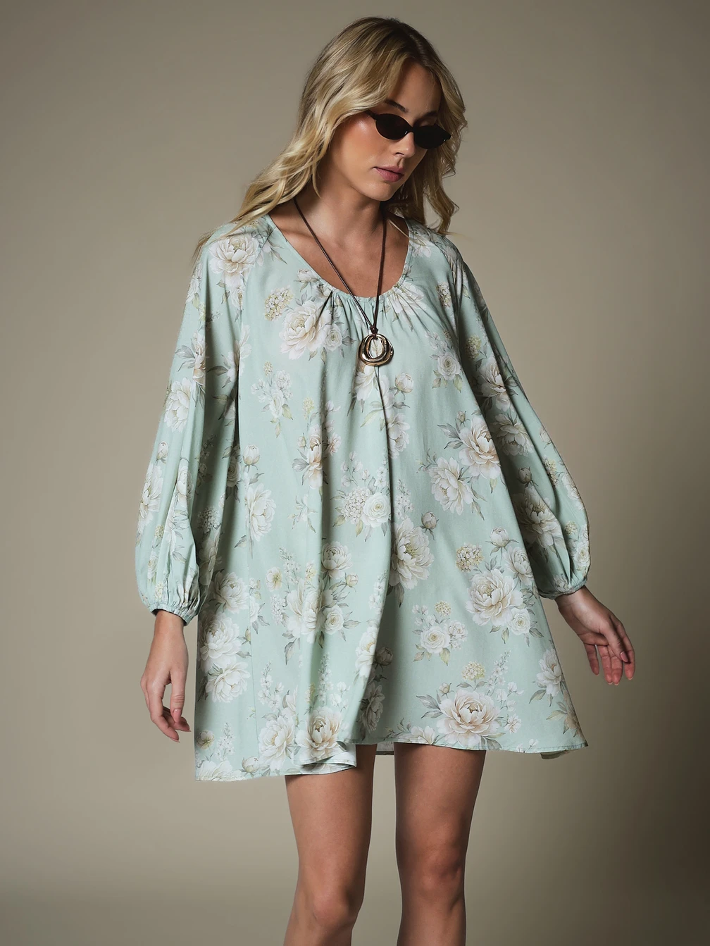 women's dusters house dresses Self Dressing Duster Dress Sky Blue Collection:Costa Azul Dixie Mark LX MORE TO COME Natalie It even has side