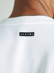 PLAYBOY X SUMWON 2026 Varsity Chest Print Crew Neck Boxy Crop Short Sleeve Casual Summer T-Shirt - White - View 6