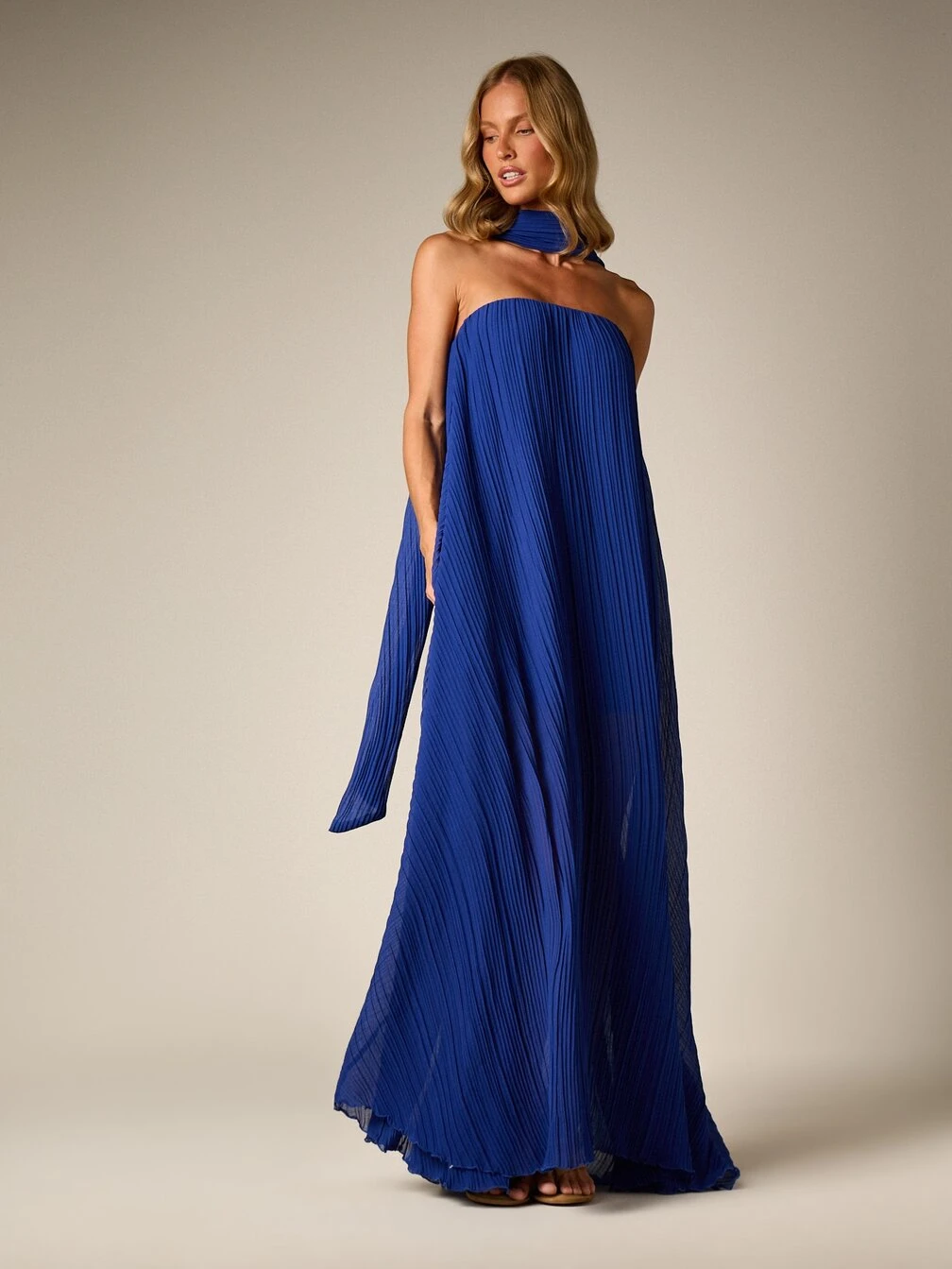 wedding guest dress with neck scarf Nara easy to style wedding guest dresses with scarf