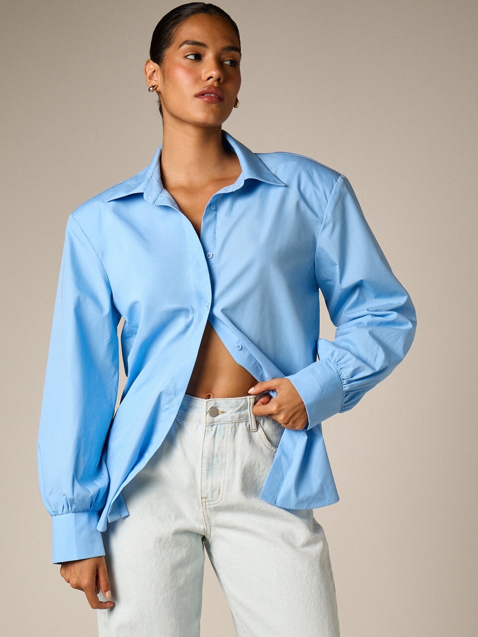 AiiRZ Chemise oversize à col et poignets bouffants