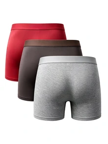 SUMWON Boxer Briefs Isi 3, Celana Dalam Lembut untuk Sehari-hari dengan Karet Pinggang Elastis, Pas Nyaman, Hadiah Liburan yang Ideal - MultiWarna - View 2