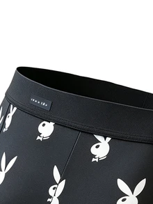PLAYBOY X SUMWON 兔兔 Logo 全身印花四角內褲 2 入組－柔軟彈性內褲附鬆緊腰帶禮盒組 - 彩色 - 查看 7