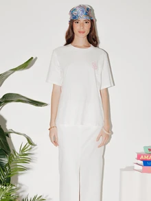 Pimkie Edition Women's Graphic Tee, Snake Print, Short Sleeve, Regular Fit, Casual Everyday Wear - White - View 2