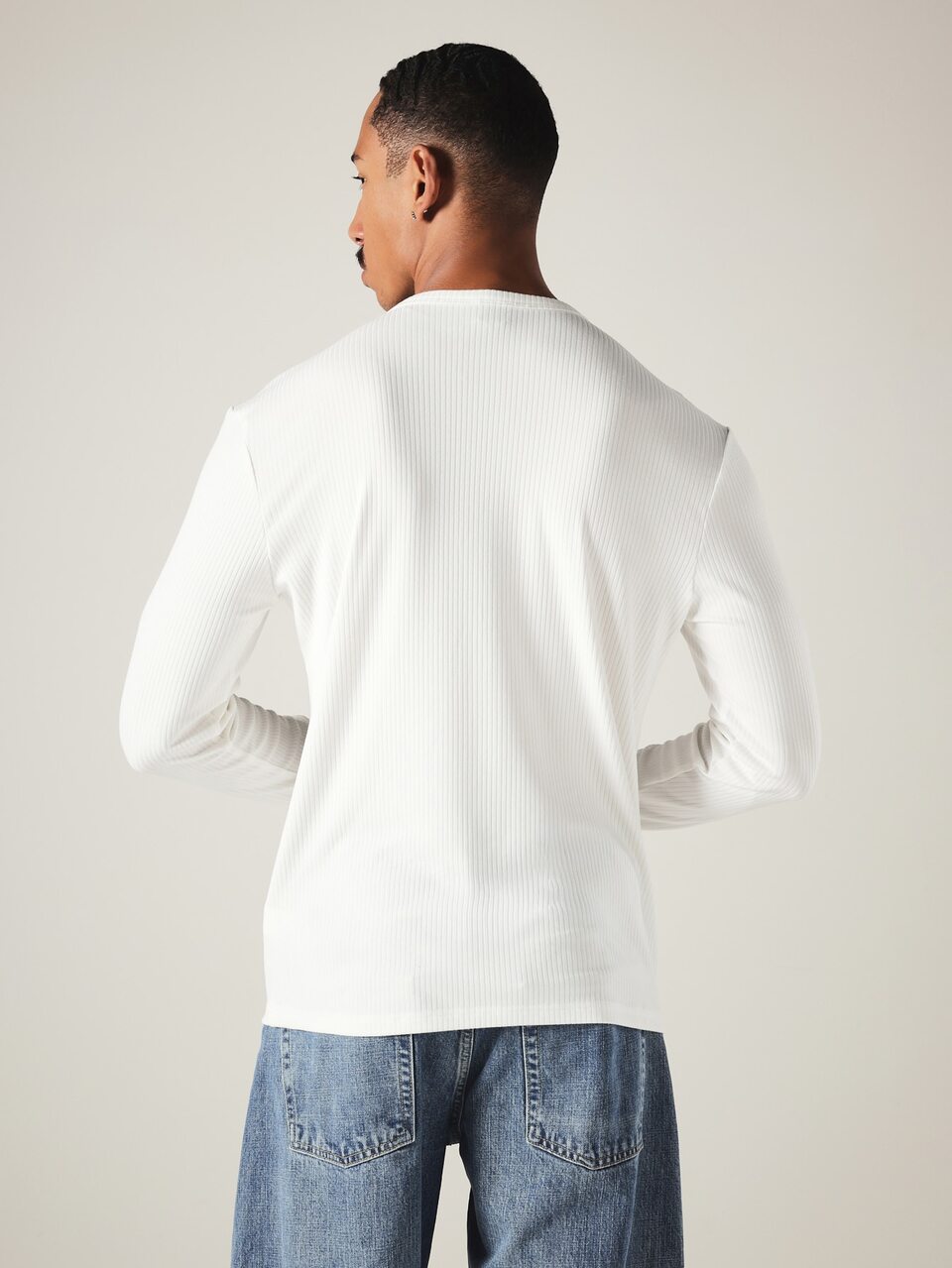 Men's Ribbed Knit Long Sleeve Henley Top With Button Placket Classic Casual Everyday Essential Fall Winter Layering Tee