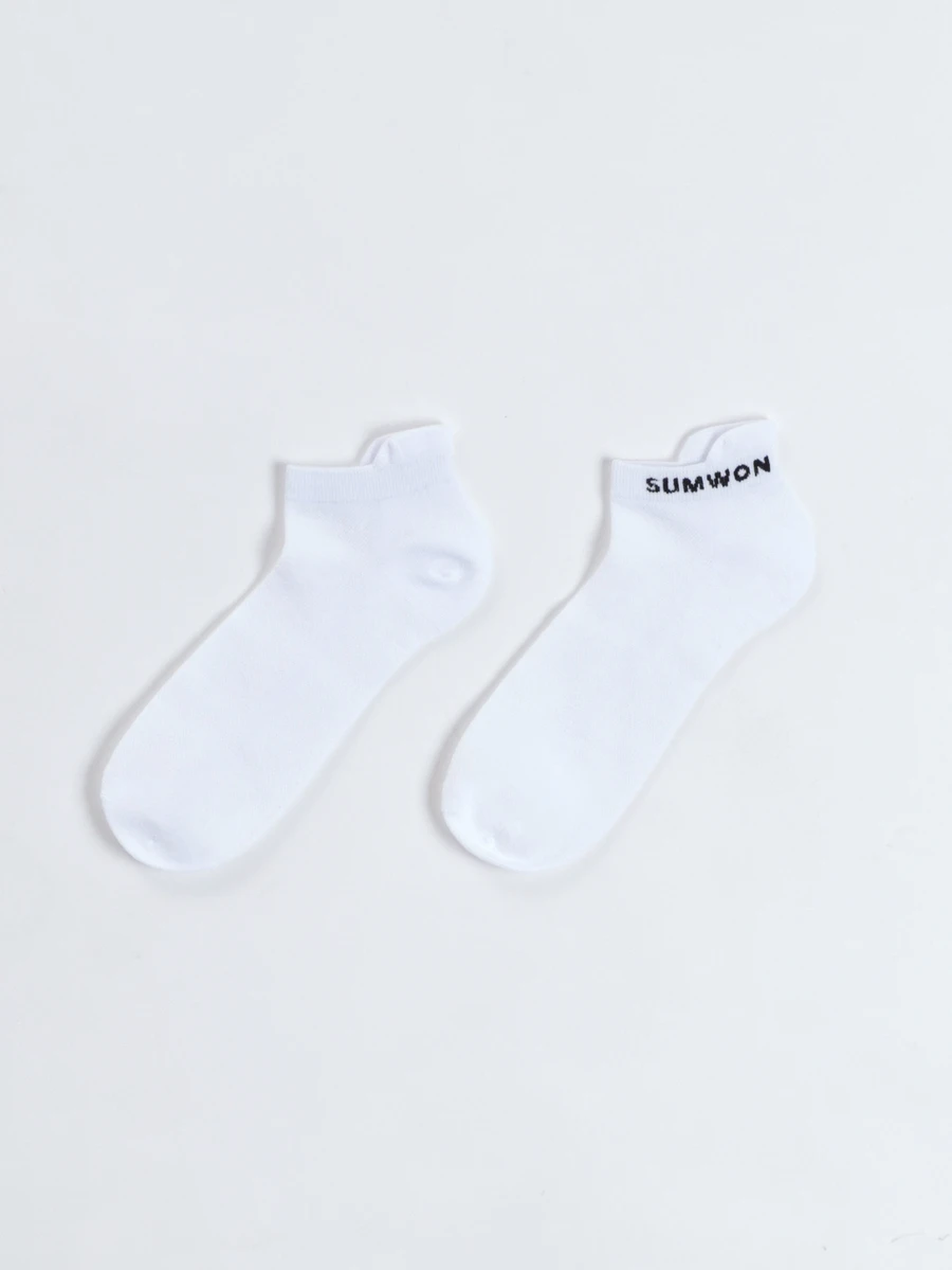 SUMWON Kaos Kaki Pendek Berlogo, Potongan Rendah, Tanpa Terlihat, Lapisan Dalam Sepatu Olahraga, Kaos Kaki Nyaman Kasual Sehari-hari, Perlengkapan Musim Semi dan Musim Panas - Putih - View 1