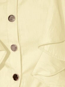 Pimkie Edition Women's Solid Color Casual Versatile Daily Wear Shirt - Yellow - View 3