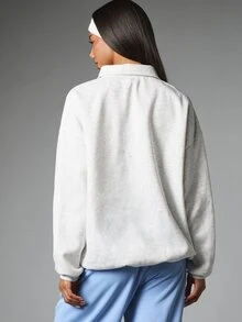 Missguided x Playboy Oversized Rugby Collar Sweatshirt With Color Block Stripe And Bold Logo Print Long Sleeve Casual Pullover Top - Multicolor - View 3
