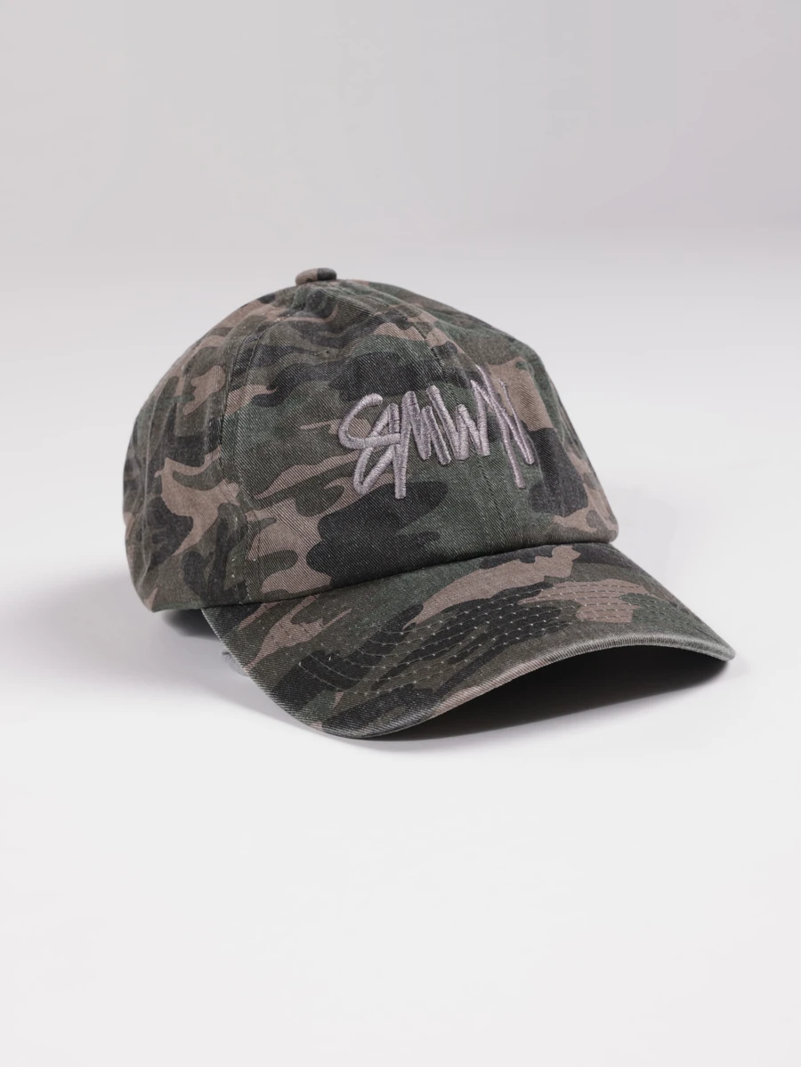 SUMWON Camouflage Dad Hat With Embroidered Logo Script, Adjustable Strap Back Baseball Cap, Washed Camo Streetwear Summer Festival Headwear - Light camouflage - View 1