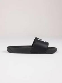 PLAYBOY X SUMWON Sandal Selop Logo Kelinci, Sandal Datar Ujung Terbuka, Tali Tunggal, Sandal Musim Panas untuk Pantai dan Kolam Renang - Hitam - View 3