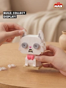 ZURU Fuggler Max Premium-Fuggler Alley Cats-Capsule-Series 1 (Cheezee-White) Building Bricks Funny Ugly Monster Unique Gift - Cheezee-White - View 3