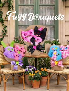 ZURU Fuggler Special Feature-Bouquet-Series 1 (Rabid Rabbit/Sir Nobbynuts/Nobbybits) Plush Toys 2 X 9 Inch, 1 X 3.5 Inch-Inch Collectible Plush Unique Gift - Rabid Rabbit/Sir Nobbynuts/Nobbybits - View 2