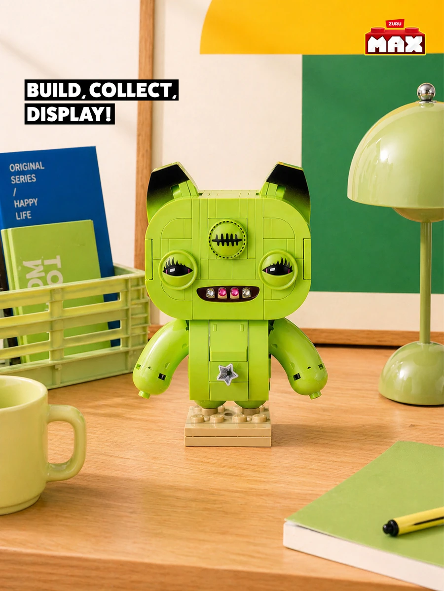ZURU Fuggler Max Premium-Fuggler Baddies-Capsule-Series 1 (Annoyed Alien) Building Bricks Gift Idea Ugly Cute - Annoyed Alien - View 1