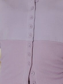Pimkie Edition Women's Lavender Zip-Up Long Sleeve Tracksuit Set, Casual Everyday Wear - Purple - View 4