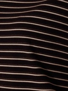 Pimkie Edition Kaos Wanita Warna Cokelat, Motif Garis-Garis, Kasual, Serbaguna, Lengan Pendek untuk Sehari-hari - Coklat - View 3