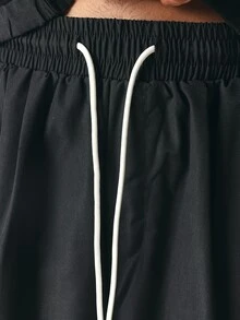 SUMWON Wide Leg Track Pants With Color Block Side Panels White Piping Trim And Embroidered Logo Detail Full Length - Multicolor - View 6
