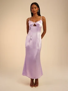 Dancing Leopard Mauve Purple Long Dress, Summer Outfits For Women, Vacation Dress, Holiday Dress - Mauve Purple - View 1