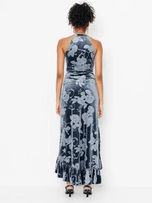 Pimkie Edition Women's Floral Print Top And Pleated Skirt Fashion Set - Dark Grey - View 2