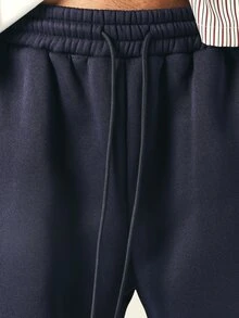 SUMWON Collegiate Sheild Wide Leg Sweatpants With Drawstring Waist And Varsity Logo Print For Fall Winter - Blue - View 6